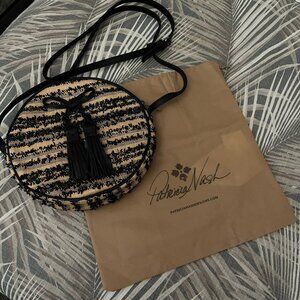 Patricia Nash Ebbe Woven Straw SIBARI Circle Canteen Crossbody Bag & Dustbag
